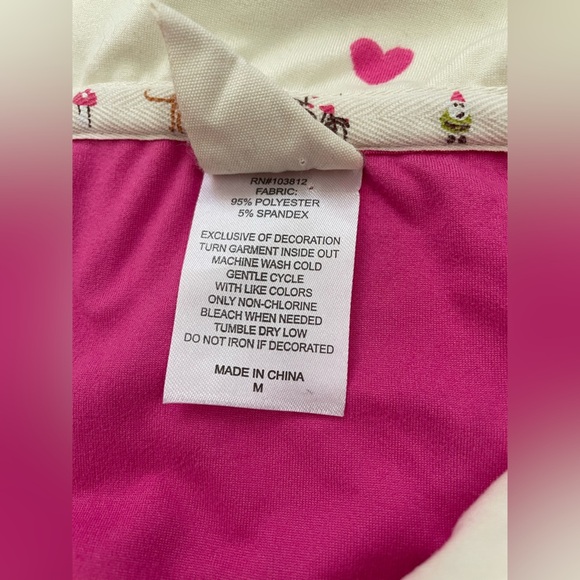 2-Pc Munki Munki Varied Dogs Pink Hearts Bows Almond Butter Soft Pajamas Medium - Picture 7 of 8